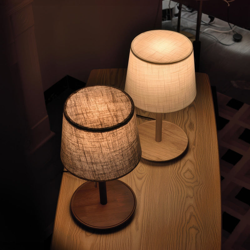 Gentle Glow | Walnut Bedside Table Lamp
