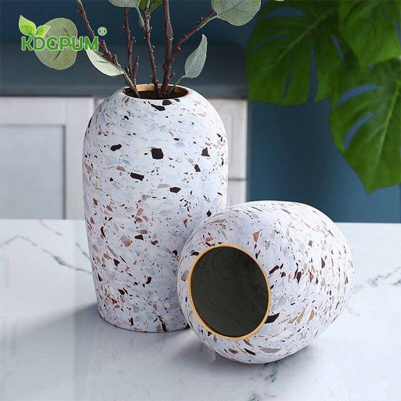 Terrazzo Style Ceramic Vase | Modern Home Decor Accent