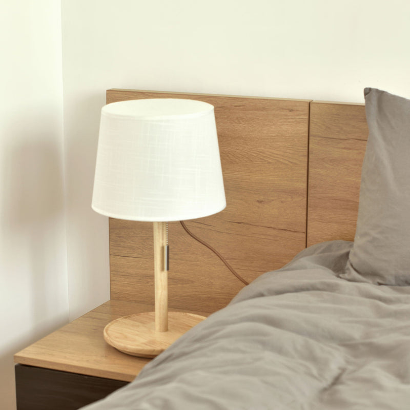 Gentle Glow | Walnut Bedside Table Lamp