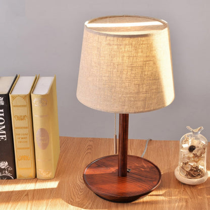Gentle Glow | Walnut Bedside Table Lamp