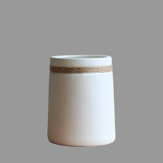 Modern White Ceramic Vase | Artistic Home Decor