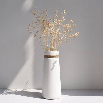 Modern White Ceramic Vase | Artistic Home Decor