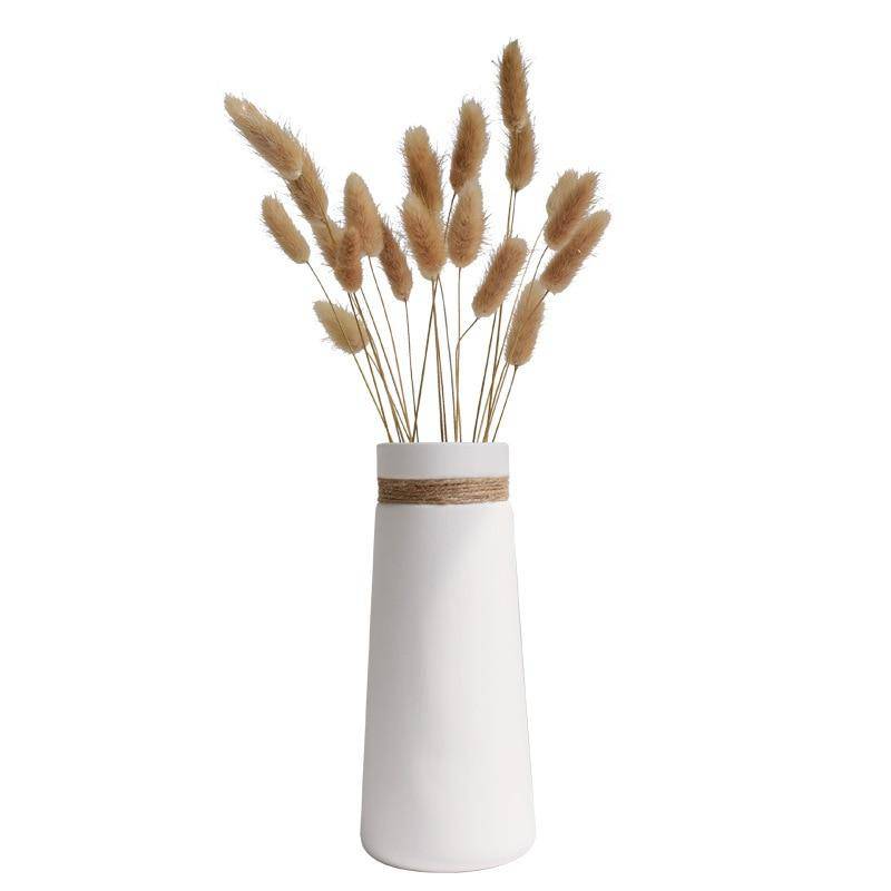 Modern White Ceramic Vase | Artistic Home Decor