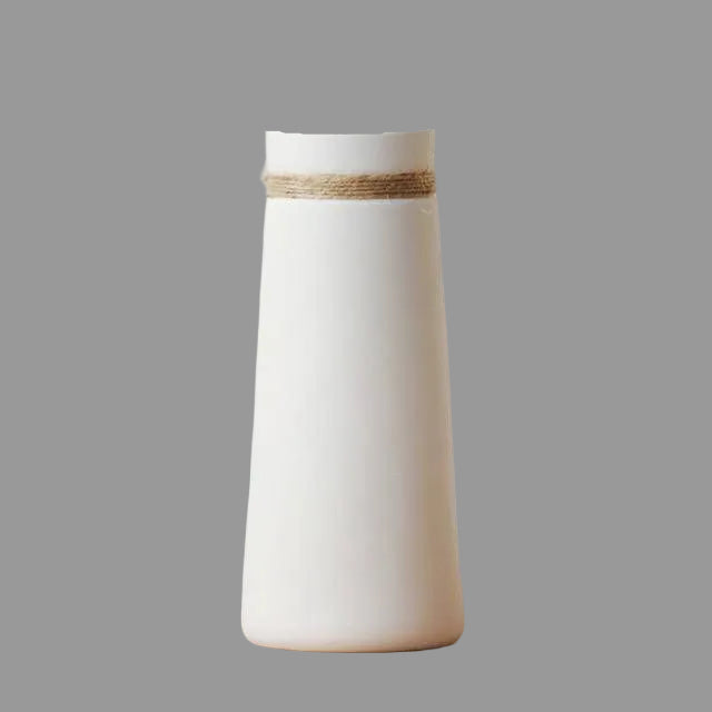 Modern White Ceramic Vase | Artistic Home Decor
