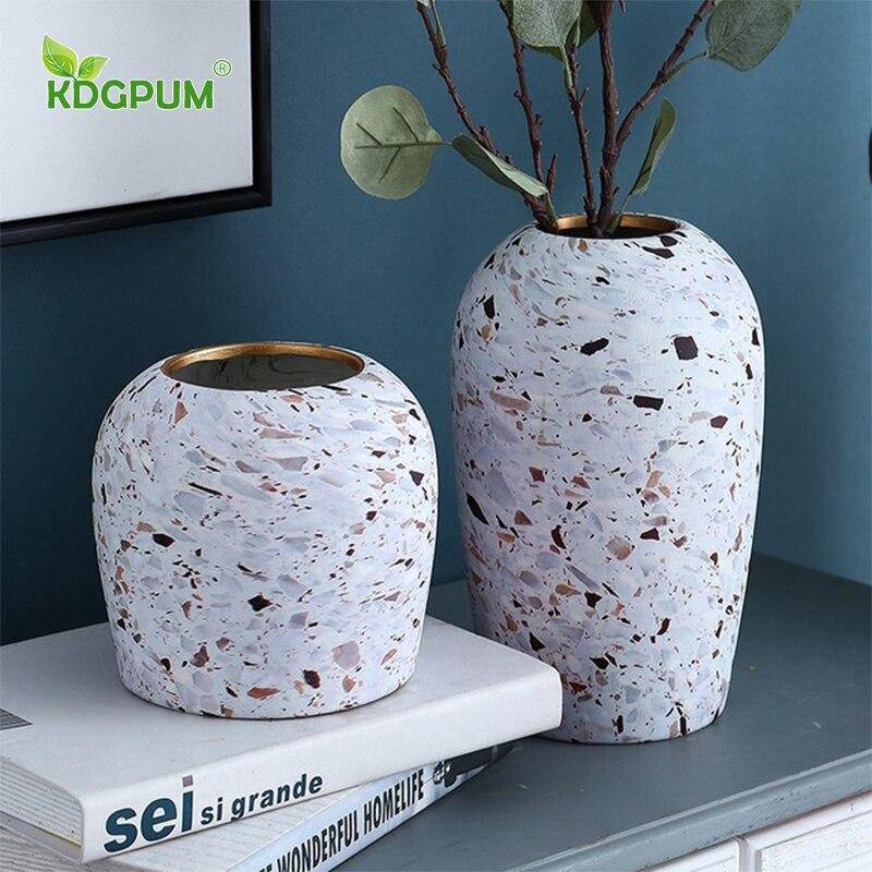 Terrazzo Style Ceramic Vase | Modern Home Decor Accent